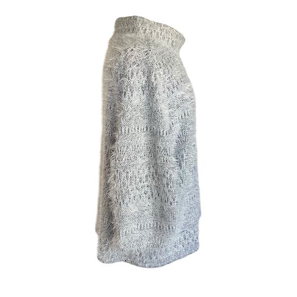 Vince Camuto Gray Fuzzy Funnel Neck Sweater Sz 2X Wide Sleeve Contemporary - Picture 5 of 10